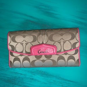 Coach Wallet with Checkbook Cover
